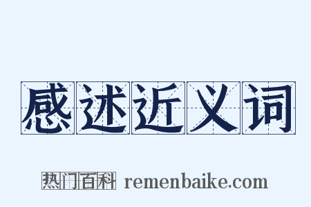 感述近义词是什么意思的图片